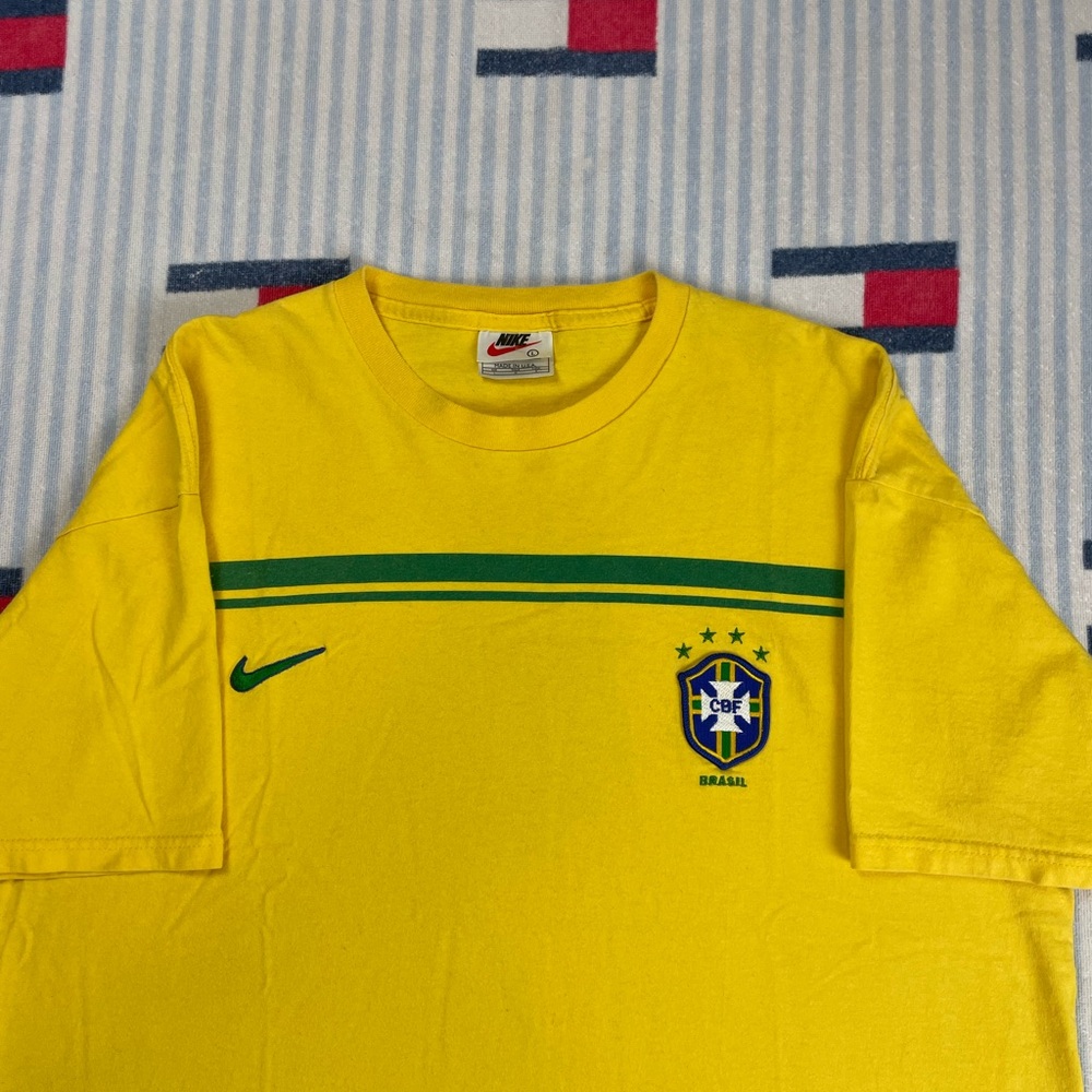 Vintage Nike Brasil Brazil Soccer Football Futbol short sleeve tee shirt - Picture 3 of 14